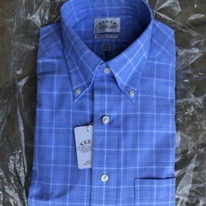 NWT Eagle Shirtmakers Men's Pinpoint Dress Shirt